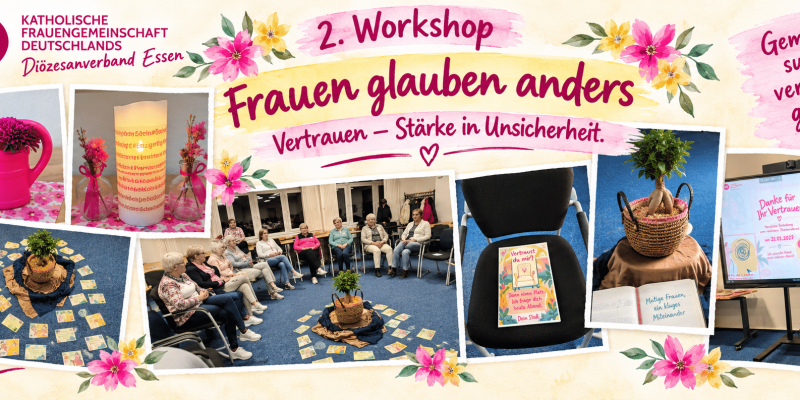 Frauen glauben anders – Workshopcollage